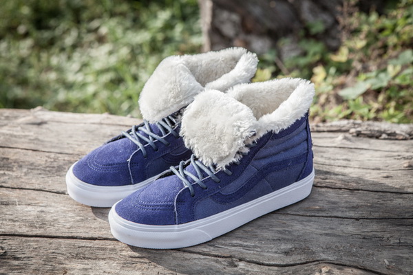 Vans High Top Shoes Lined with fur--005